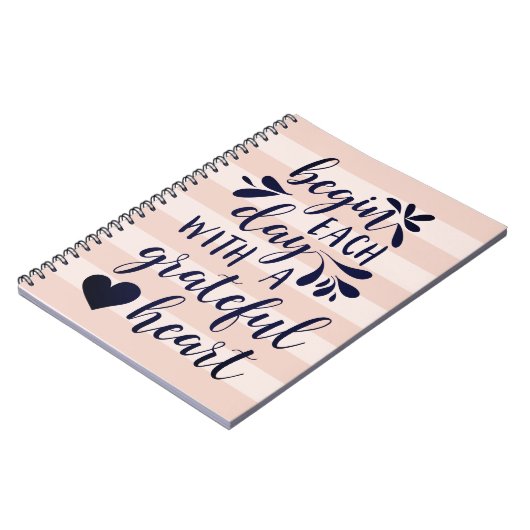 Grateful Heart | Grafiek met handschrift Notitieboek (Linkerzijde)