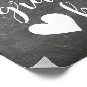 Grateful Heart | Grafiek met handschrift Poster (Hoek)