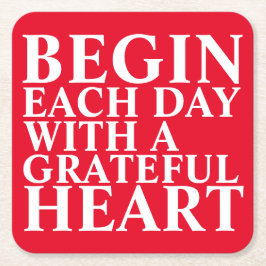 Grateful Heart Graphic Typography Onderzetter