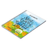 Grateful Heart Gratitude Script Quote Dandelions Notitieboek (Linkerzijde)