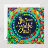 "Grateful Heart"-inspiratiekaart Kaart (Voorkant / Achterkant)