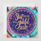 "Grateful Heart"-Inspiron-flatkaart Feestdagenkaart (Voorkant)