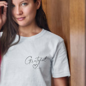 Grateful Heart | Jouw naam Minimale inkt T-shirt