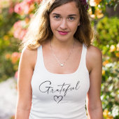 Grateful Heart | Jouw naam Minimale inkt Tanktop