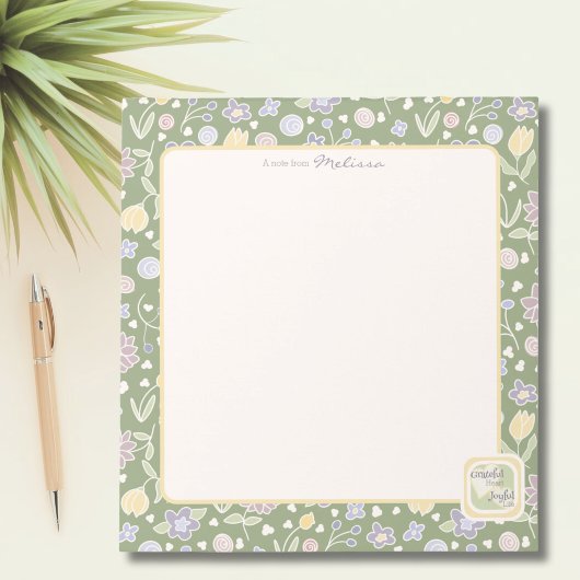 Grateful Heart Joyful Life Personalized Notepad  Notitieblok