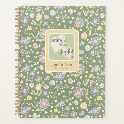 Grateful Heart Joyful Life Personalized Planner  (Voorkant)