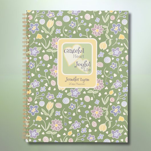Grateful Heart Joyful Life Personalized Planner 