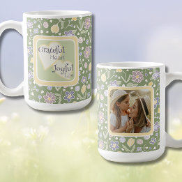 Grateful Heart Joyful Life Photo Mug Koffiemok