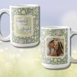 Grateful Heart Joyful Life Photo Mug Koffiemok