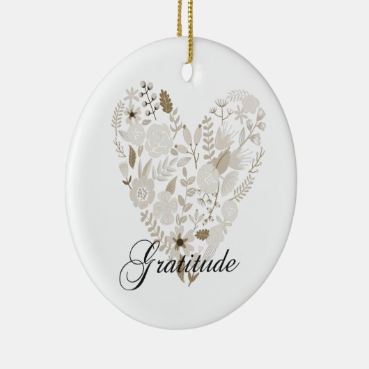 Grateful Heart Keramisch Ornament (Rechts)