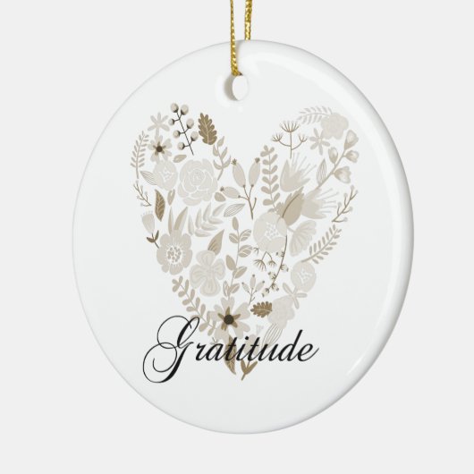 Grateful Heart Keramisch Ornament (Links)