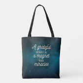 Grateful Heart Magnet for Miracles | Canvas tas (Achterkant)