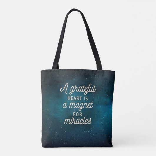 Grateful Heart Magnet for Miracles | Canvas tas (Achterkant)