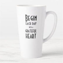 Grateful Heart Quote Black White Tall