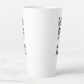 Grateful Heart Quote Monogram Name Tall Latte Mok (Voorkant)