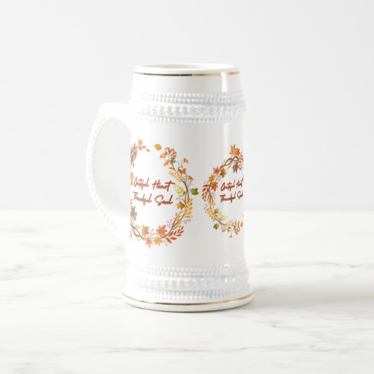 Grateful Heart Thankful Soul  Bierpul (Voorkant links)