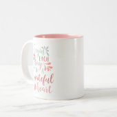 Grateful Heart Tweekleurige Koffiemok (Voorkant links)