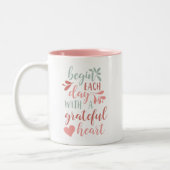 Grateful Heart Tweekleurige Koffiemok (Links)