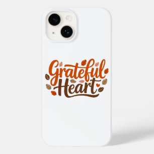 Grateful Heart Typography ontwerp Case-Mate iPhone 14 Hoesje