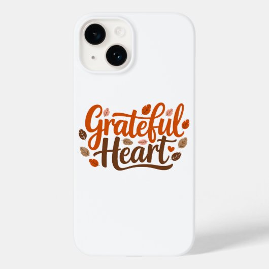 Grateful Heart Typography ontwerp Case-Mate iPhone Case (Achterkant)
