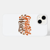 Grateful Heart Typography ontwerp Case-Mate iPhone Case (Achterkant (horizontaal))