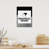 Grateful Heart. Wall Art. Poster (Keuken)