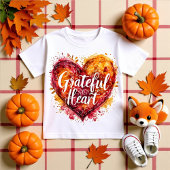 Grateful Heart Watercolor Calligraphy kids T-shirt