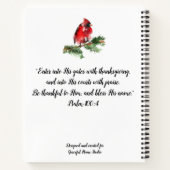 "Grateful Heart" Waterverf kardinaal tijdschrift Notitieboek (Achterkant)