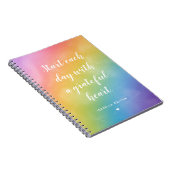 Grateful Heart Waterverf Rainbow Gratitude Quote Notitieboek (Rechterzijde)