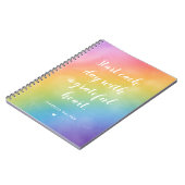 Grateful Heart Waterverf Rainbow Gratitude Quote Notitieboek (Linkerzijde)