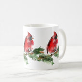 "Grateful Heart" Waterverf Rode kardinale Mok (Voorkant rechts)