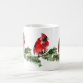 "Grateful Heart" Waterverf Rode kardinale Mok (Center)