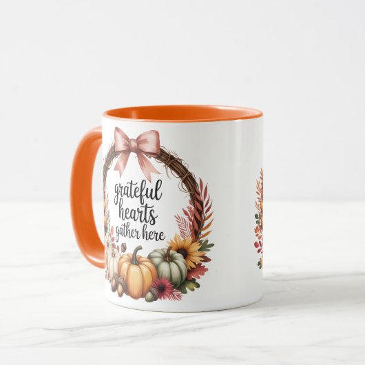Grateful hearts gather here mok (Voorkant links)