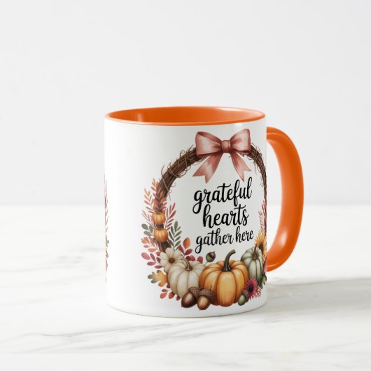 Grateful hearts gather here mok (Voorkant rechts)