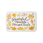 'Grateful Hearts, Peaceful Souls' Bath Mat (Voorkant)