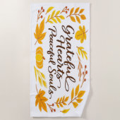 'Grateful Hearts, Peaceful Souls' Beach Towel Strandlaken (Voorkant)