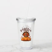 Grateful Hearts Thanksgiving Turkey Acryl Drinkbeker (Achterkant)