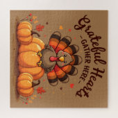 Grateful Hearts Thanksgiving Turkey Legpuzzel (Horizontaal)