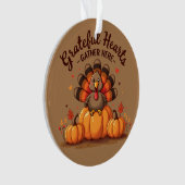 Grateful Hearts Thanksgiving Turkey Ornament (voorkant)