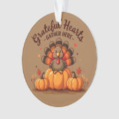 Grateful Hearts Thanksgiving Turkey Ornament (voorkant)