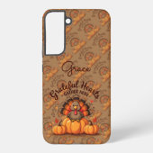 Grateful Hearts Thanksgiving Turkey Samsung Galaxy Hoesje (Achterkant)