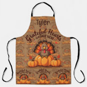 Grateful Hearts Thanksgiving Turkey Schort (Voorkant)