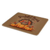 Grateful Hearts Thanksgiving Turkey Snijplank (Hoek)
