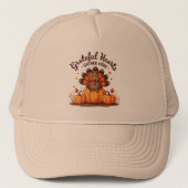 Grateful Hearts Thanksgiving Turkey Trucker Pet (Voorkant)