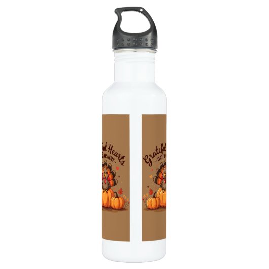 Grateful Hearts Thanksgiving Turkey Waterfles (Achterkant)
