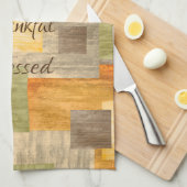 Grateful Herfst Color Blocks Theedoek (Quarter Fold)