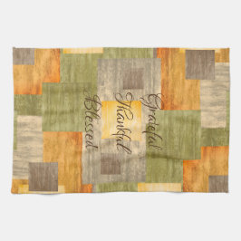 Grateful Herfst Color Blocks Theedoek