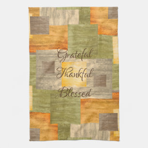 Grateful Herfst Color Blocks Theedoek