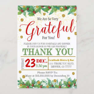 Grateful Holiday Appreciation Kaart