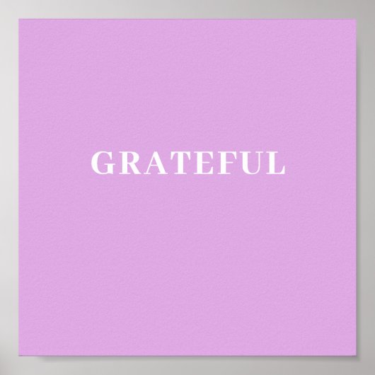 Grateful Inspirerend Moderne Minimalist Poster (Voorkant)